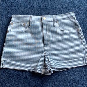 Madewell Gingham Shorts Size 27 Never worn